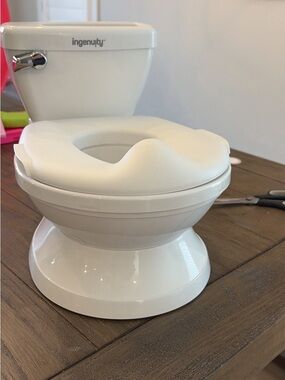 Ingenuity Soft-Contoured Toddler Potty Seat in White